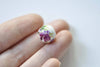 20 pcs Hand Painted Pinkish Purple Flower Chinese Ceramic Beads 6mm to 18mm