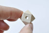 Faceted Geometric Wood Beads Wooden Findings Set of 20
