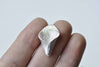 6 pcs Matte Silver Plated Brass Calla Lily Flower Bead Caps 16x29mm A8888