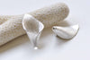 6 pcs Matte Silver Plated Brass Calla Lily Flower Bead Caps 16x29mm A8888