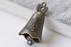 6 pcs Antique Bronze Large Traditional Chinese Bell Pendants A8889