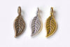 Antique Bronze/Silver/Gold Small Detailed Leaf Charms Set of 30