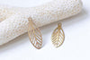 30 pcs Matte Gold Filigree Leaf Charms Stamping Embellishments A9001