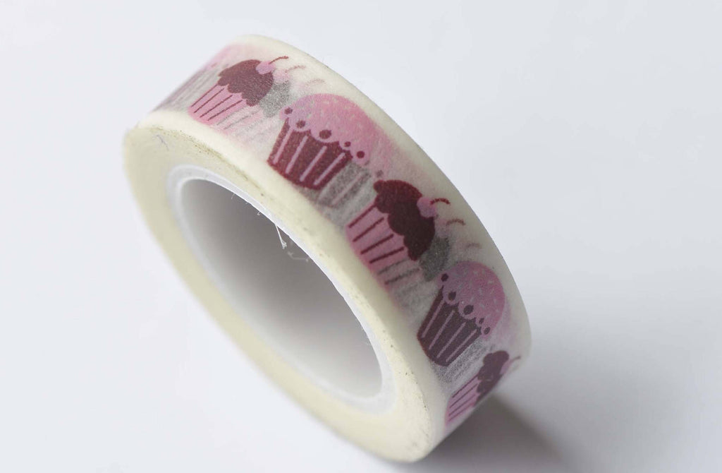 Muffin Cupcakes Bakery Washi Tape 15mm x 10M Roll A12730