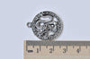 10 pcs Antique Silver Dragon Ring Round Charms 23mm A8908