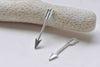 50 pcs of Shiny Silver Arrow Charms 6x30mm A8915