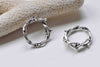20 pcs Antique Silver Vine Leaf Ring Round Charms 21mm A8916