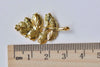 10 pcs Shiny Gold Tree Charms Pendants Back Loop 18x31mm A9016