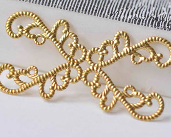 10 pcs Raw Brass Unique Shaped Chandelier Earring Stamping A8959