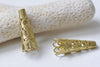 30 pcs Unplated Raw Brass Filigree Cone Bead Caps 8x22mm A8974