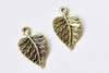 10 pcs Antique Gold Leaf Charms 13x21mm A8981
