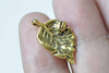 10 pcs Antique Gold Beetle On Leaf Charms 13x24mm A8982