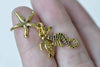 Antique Gold Ocean Creature Kit Charms Pendants Set of 10 A8985