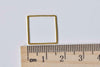 50 pcs Square Rings Gold Seamless Rings 16mm A9019