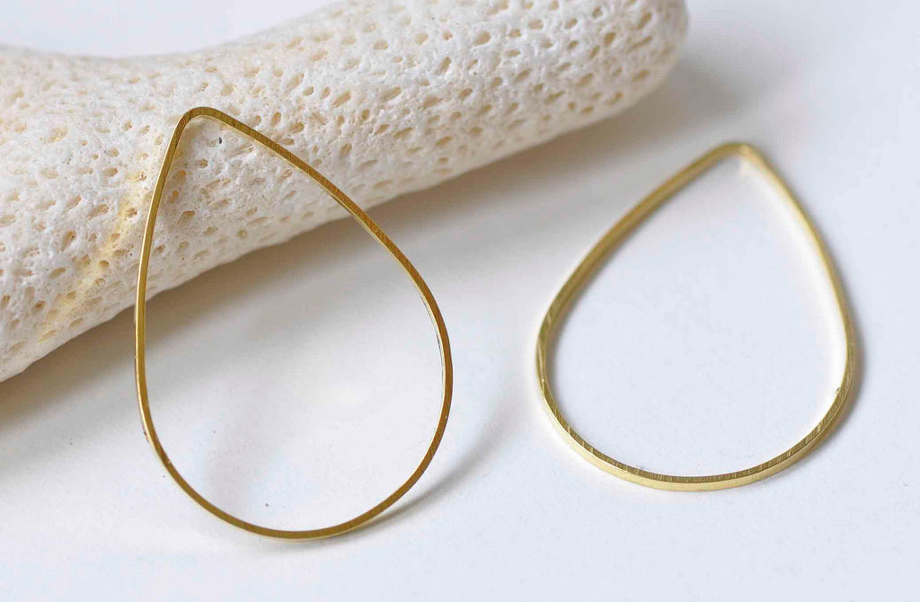 20 pcs Antique Gold Tear Drop Teardrop Frame Rings 21x30mm A9020