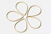 20 pcs Antique Gold Tear Drop Teardrop Frame Rings 21x30mm A9020