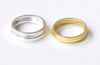 50 pcs Gold/Silver THICK Brass Seamless Rings 14mm 19gauge