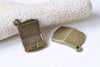 10 pcs Antique Bronze Mini Laptop Computer Charms 14x21mm A9027