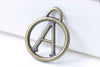 20 pcs Antique Bronze Letter Charms 13mm A9031