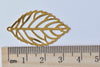 10 pcs Raw Brass Filigree Leaf Charms Stamping Embellishments A9037