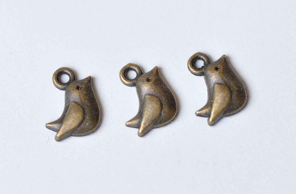 20 pcs Antique Bronze Lovely Bird Charms 8x11mm A9046