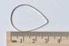 20 pcs Shiny Silver Tear Drop Teardrop Frame Rings 21x30mm A9049