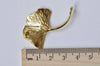 10 pcs Shiny Gold Gingko Gingkgo Leaf Connector Pendants A9013