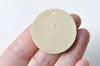 10 pcs Unfinished Round Wood Chips Pendants Beads Findings A3942