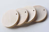 10 pcs Unfinished Round Wood Chips Pendants Beads Findings A3942