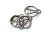20 pcs Antique Bronze Letter Charms 13mm A9031
