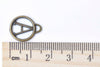 20 pcs Antique Bronze Letter Charms 13mm A9031
