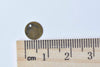 100 pcs Antique Brass Flat Round Blank Disc Thick Charms 8mm A9036