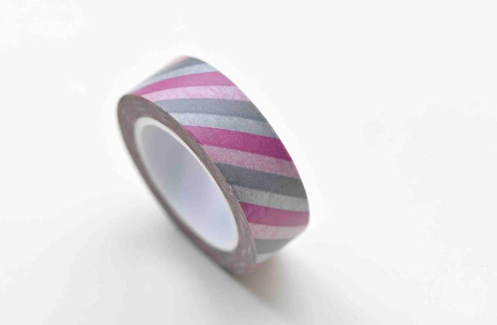 Colourful Stripes Deco Washi Tape 15mm Wide x 10M Roll A12935