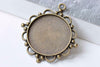 5 pcs Pendant Tray Base Setting Match 30mm Cabochon A9045