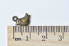 20 pcs Antique Bronze Lovely Bird Charms 8x11mm A9046