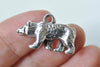 10 pcs Antique Silver 3D Polar Bear Charms Pendants 15x25mm A2950