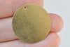 20 pcs Raw Brass Flat Round Blank Disc Thick Charms 1 inch 25mm A2353