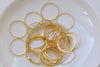 50 pcs Gold Tone Brass Seamless Rings 14mm 25 Gauge A3511