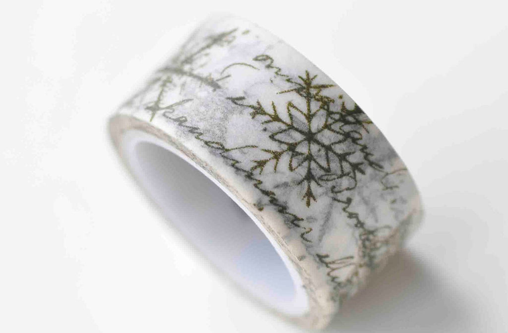 Vintage Snowflake Washi Tape Scrapbook Supply 20mm x 5M A12986