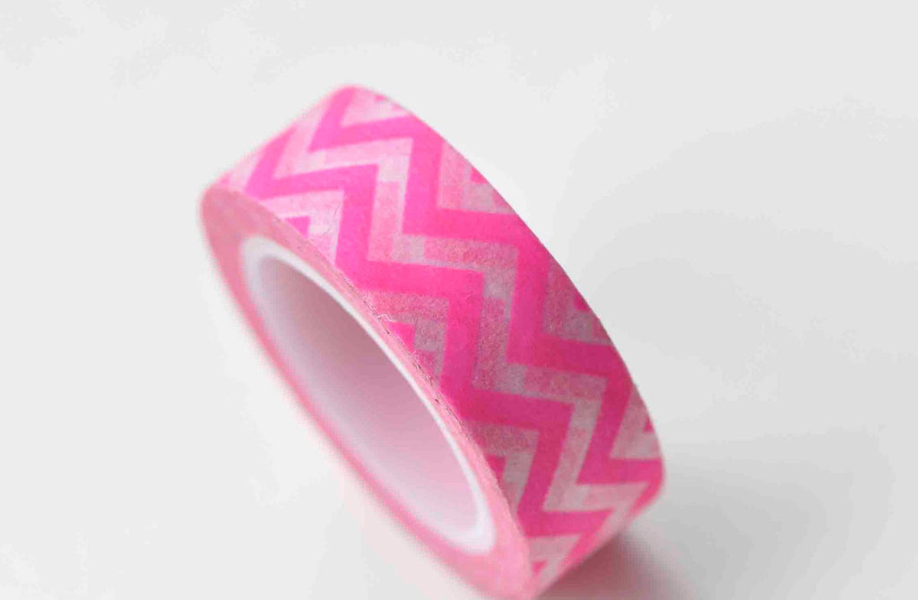 Pink Chevron Wave Washi Tape Japanese Masking Tape 15mm x 10M A13002