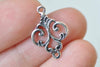 Antique Bronze/Silver Fancy Connector Charms 13x19mm Set of 20