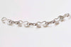 Platinum 3 Shaped Figure 8 Chain Cord Clasps Findings Set of 100 A5061