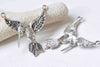 10 pcs Flying Eagle Connector Antique Silver Charms 30x36mm A1214