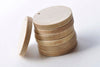 10 pcs Unfinished Round Wood Chips Pendants Beads Findings A3942