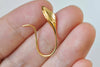 10 pcs 24K Gold Plated Brass Calla Lily Flower Hook Earwire Findings A5763