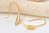 10 pcs 24K Gold Plated Brass Calla Lily Flower Hook Earwire Findings A5763
