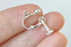 10 pcs Shiny Silver Screw In Leverback Ear Clips Findings 12mm A4791