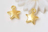 100 pcs Bulk Shiny Gold Mini Thick Star Charms 7mm A1643