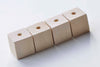 10 pcs Unfinished Natural Wood Cubic Beads 10mm-25mm