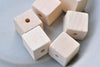 10 pcs Unfinished Natural Wood Cubic Beads 10mm-25mm
